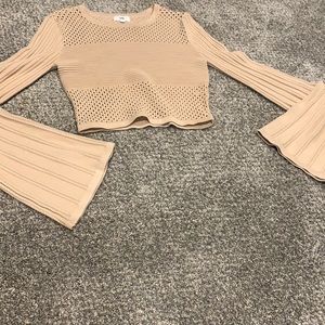 LPA Cropped fitted flare sleeve top